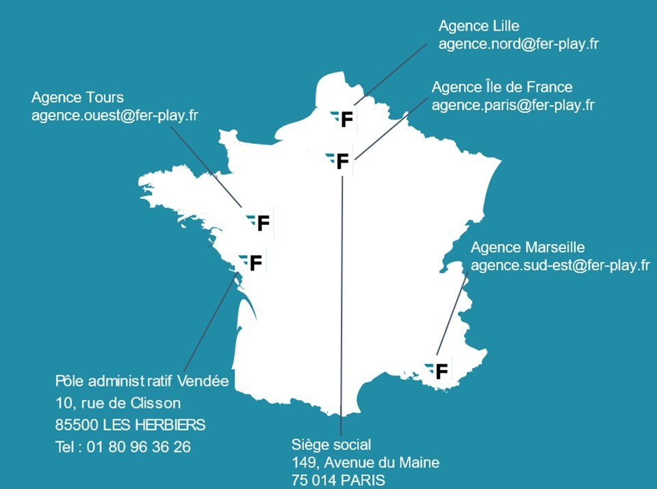 agences régionales FER-PLAY