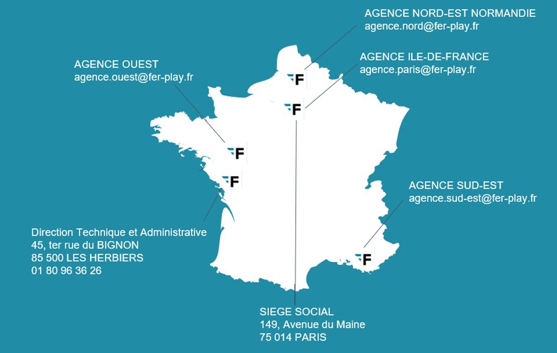 carte agences FER-PLAY